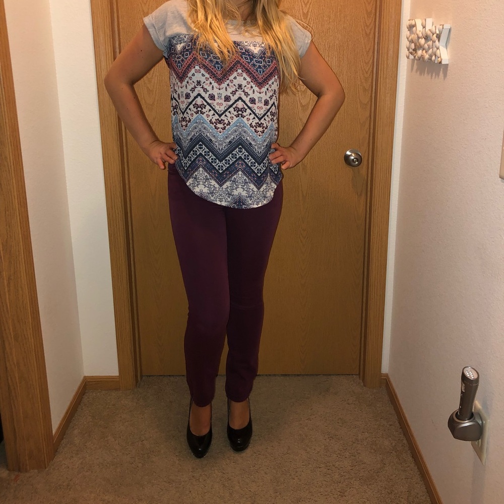 Maroon Skinny Jeans